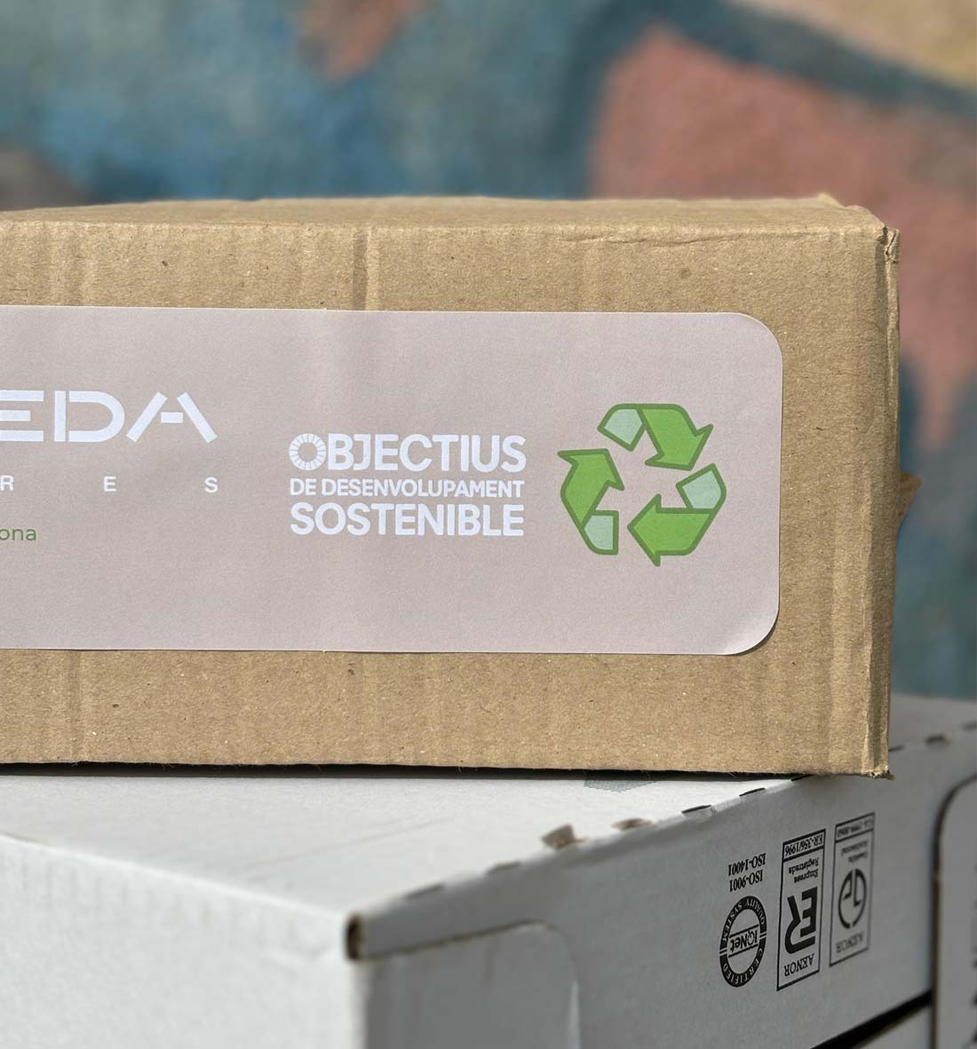 Fontfreda Responsabilitat Social Corporativa reciclatge de caixes
